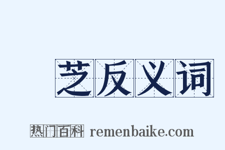 張芝反义词是什么意思的图片